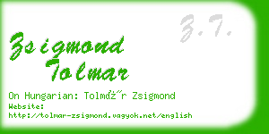 zsigmond tolmar business card